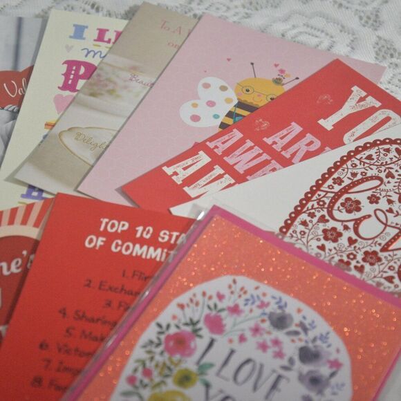 Valentines Day Cards 15 Various New with Envelopes - Picture 4 of 11